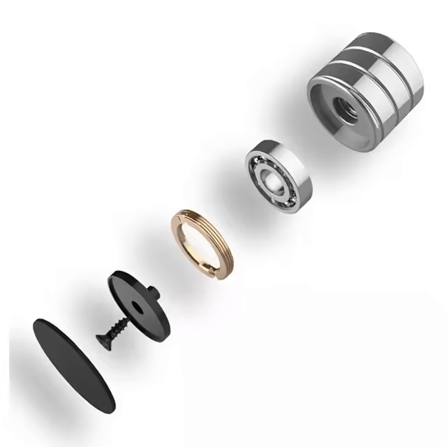 Cylindrical Kinetic Spinner, Silver