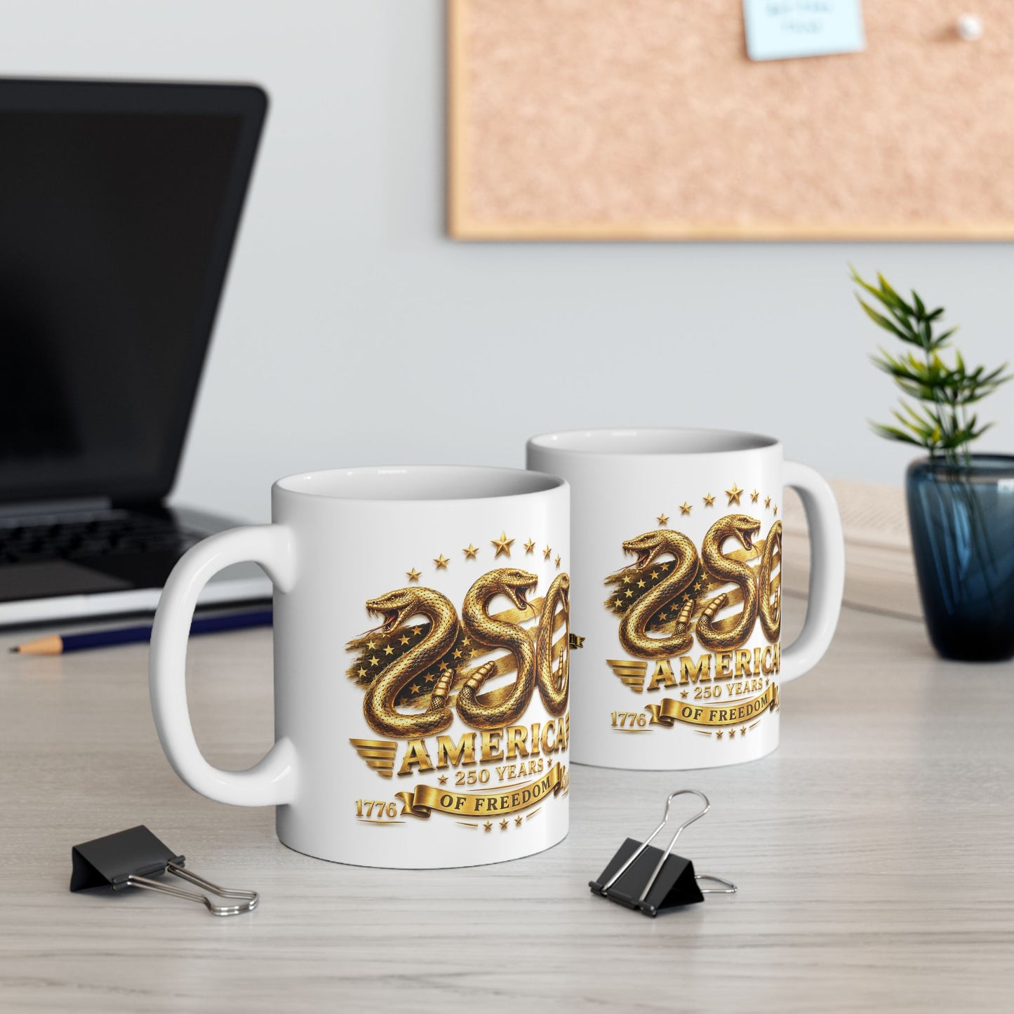 America 250 Gold Emblem Mug – 250 Years of Freedom Commemorative Mug (1776–2026)