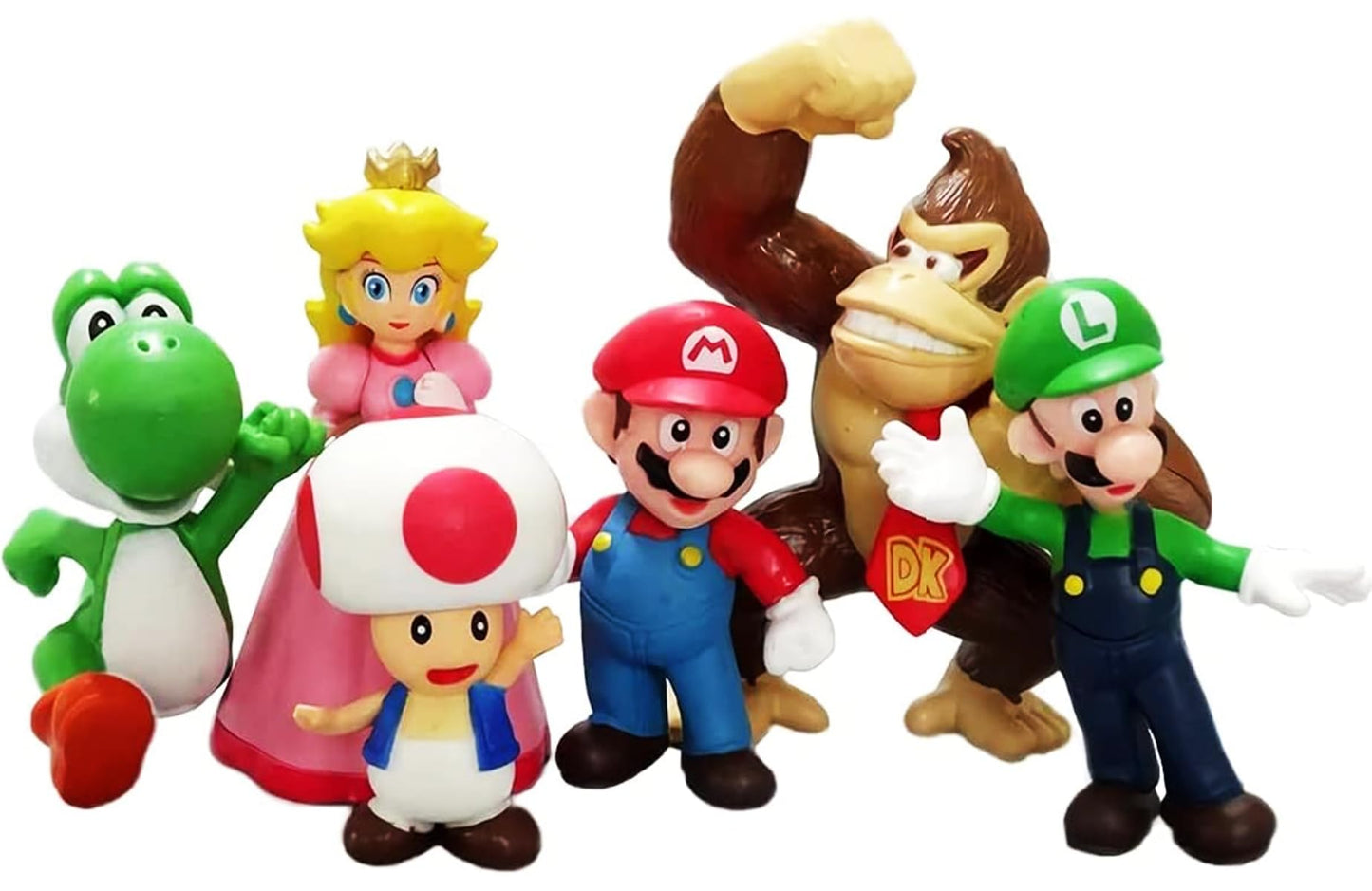 6 Piece Mario Action Figure Play Set and/or Cake Topper