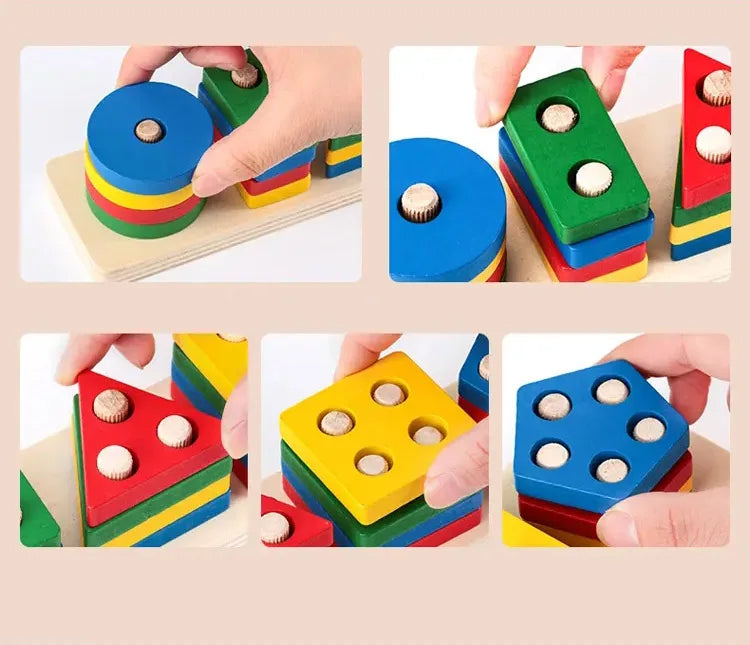 Wooden Montessori Stacking Toy